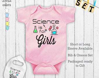 Science  Skirt  Outfit  Bodysuit  Set  Baby  Toddler  Girl  Bodysuit  Personalized  Science  Lab  School  Education