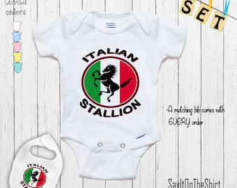 1//2 ITALIAN IS BETTER THAN NONE Europe Novelty Themed Baby Grow Italy