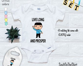 Star Trek Live Long /& Prosper Creeper Romper Onesie