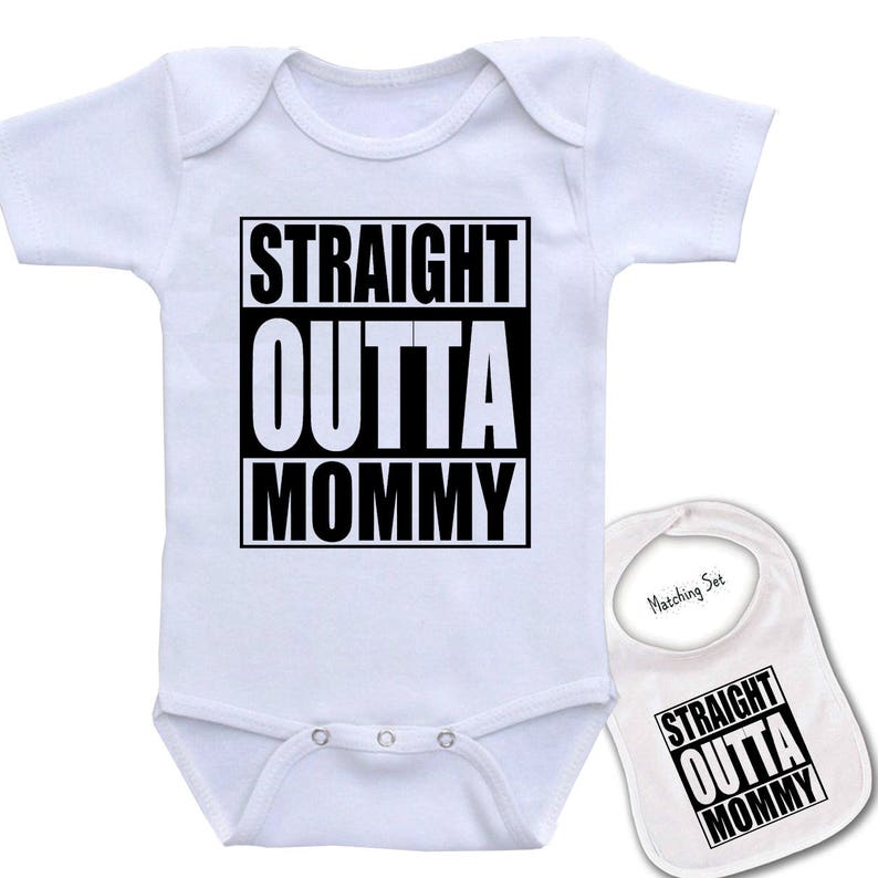 Cute Yoga Themed Custom Printed Baby bodysuit /& Matching Bib Yogi In Training