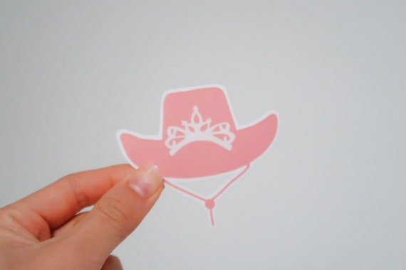 Pink Preppy Cowgirl Hat With Crown 