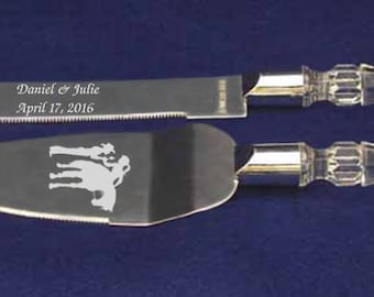 Western Country Cowgirl Cowboy Wedding knife & cake server
