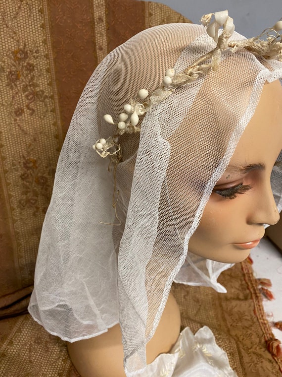A Beautiful Antique French wedding tiara couronne… - image 5