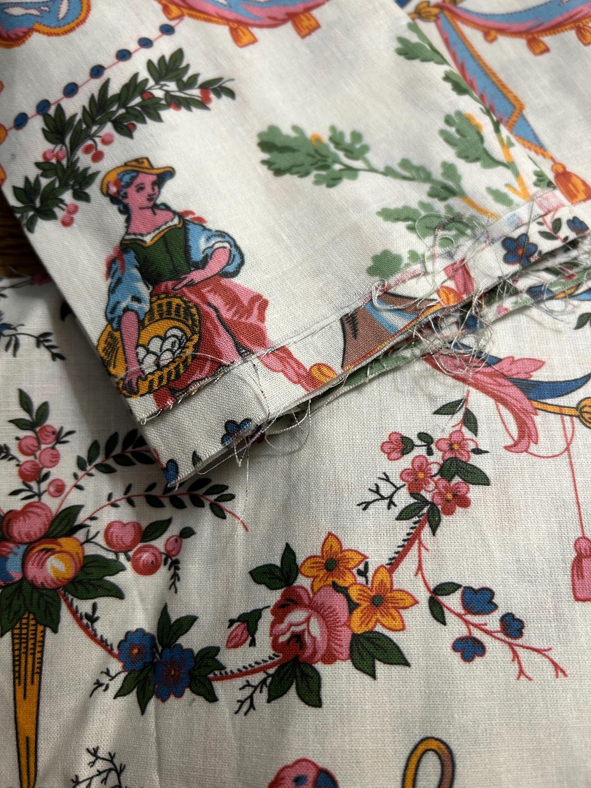 ヴィンテージ フランス製 トワル・ド・ジュイ コットン生地パネル