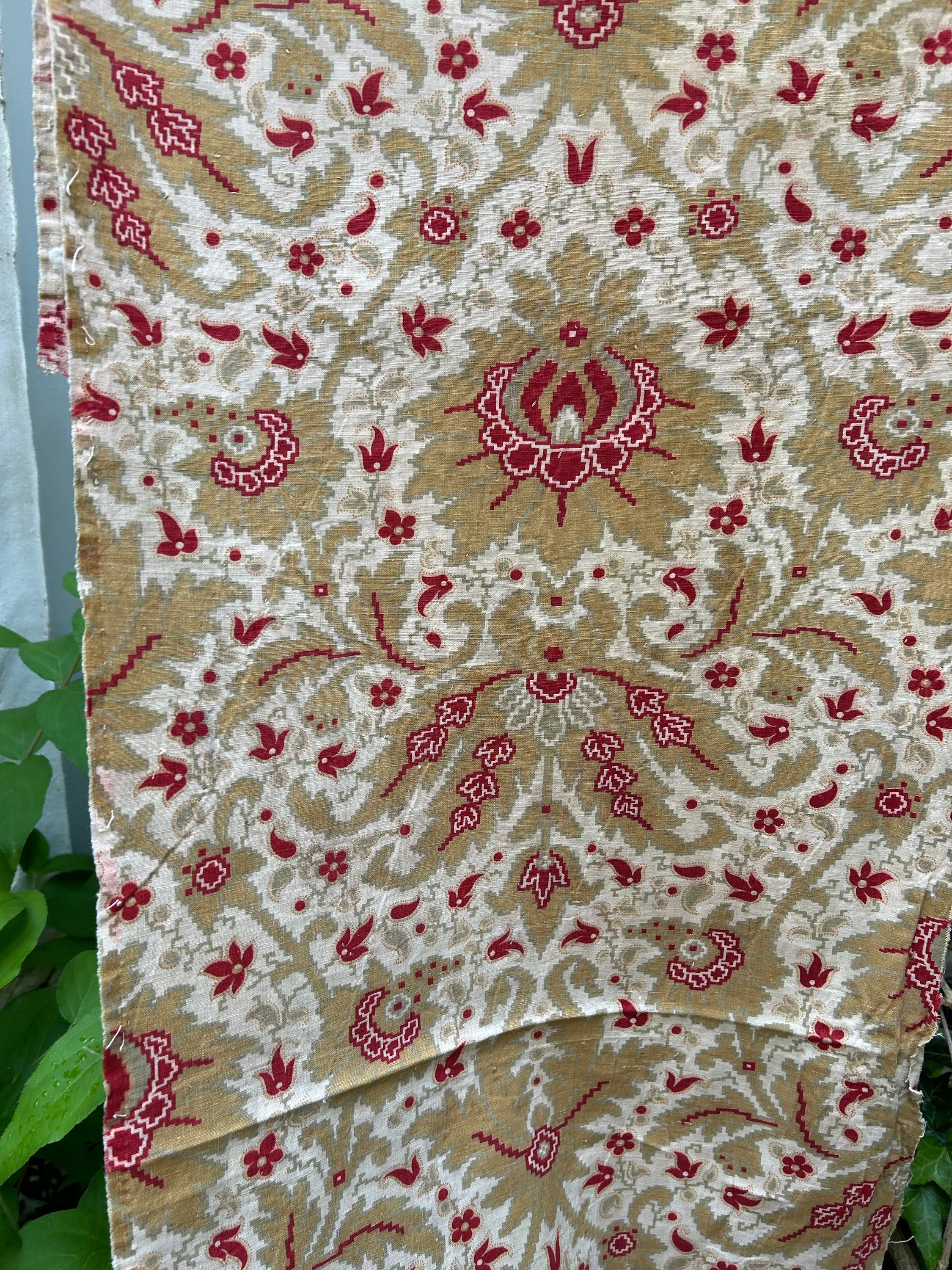Tissu ancien , BEAU PANNEAU DE TISSAGE ANCIEN