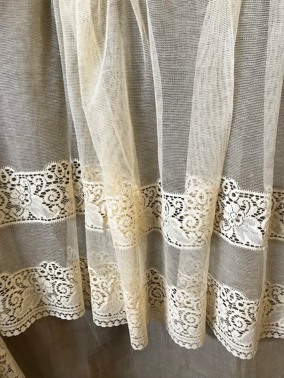 Laura Ashley White Scottish Lace Curtain Panelling 56”wide yardage off the roll
