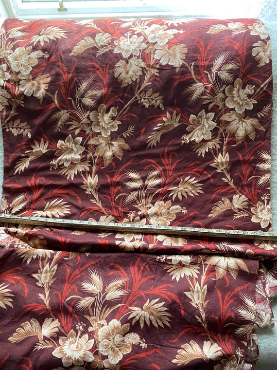 アンティーク フランス トワル ド ジュイ コットン パネル: C19th 花柄