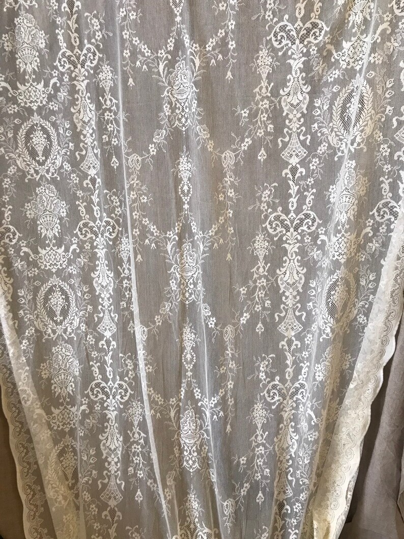 Home Garden Curtains Drapes Valances Scottish White Cotton