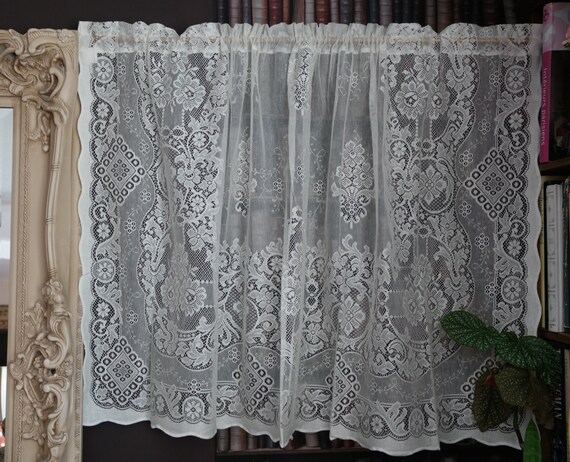 Beautiful Victorian Design Cream Cotton Lace Curtain Panel Beautiful Victorian Design Cream Cotton, Cotton Lace Curtain Panels Uk
