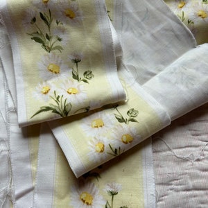 Vintage French Toile Border Trim: Floral Cotton Fabric, 76&quot; Long