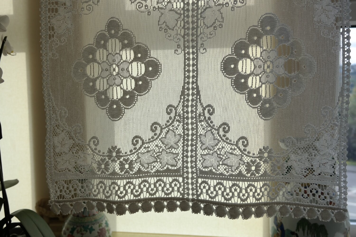 Scottish Cotton Lace Curtain Panel: Vintage Victorian Heritage, 23