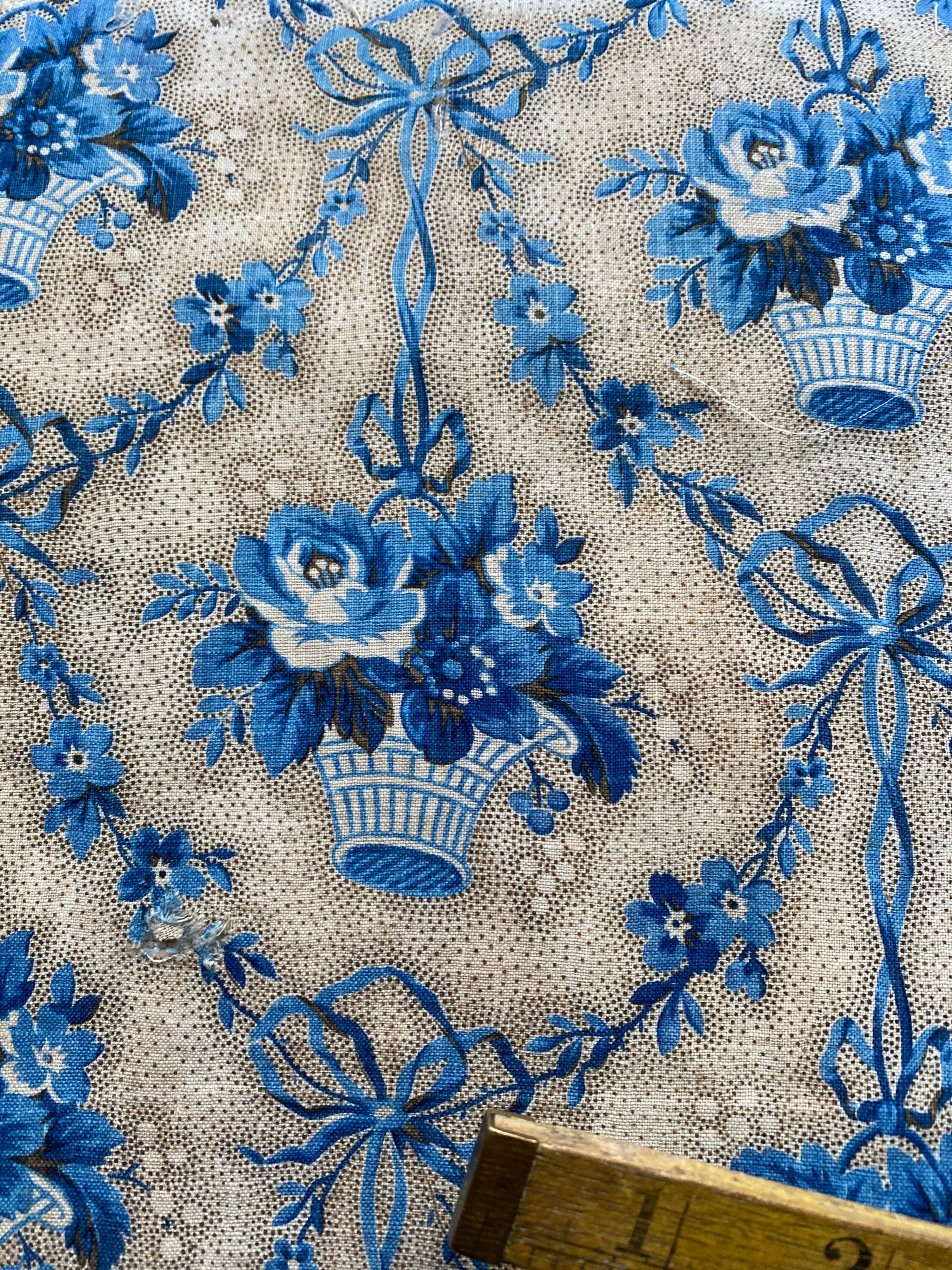 Antique C1800 Rare French Blue Toile...an Antique Toile Period Etsy