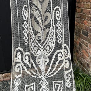 Vintage French Filet Lace Curtains - Etsy
