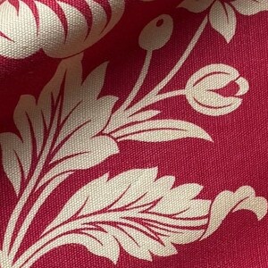 Vintage braquenie beautiful furnishings Toile de Nantes design fabric panel red and cream...9.5/70 image 6