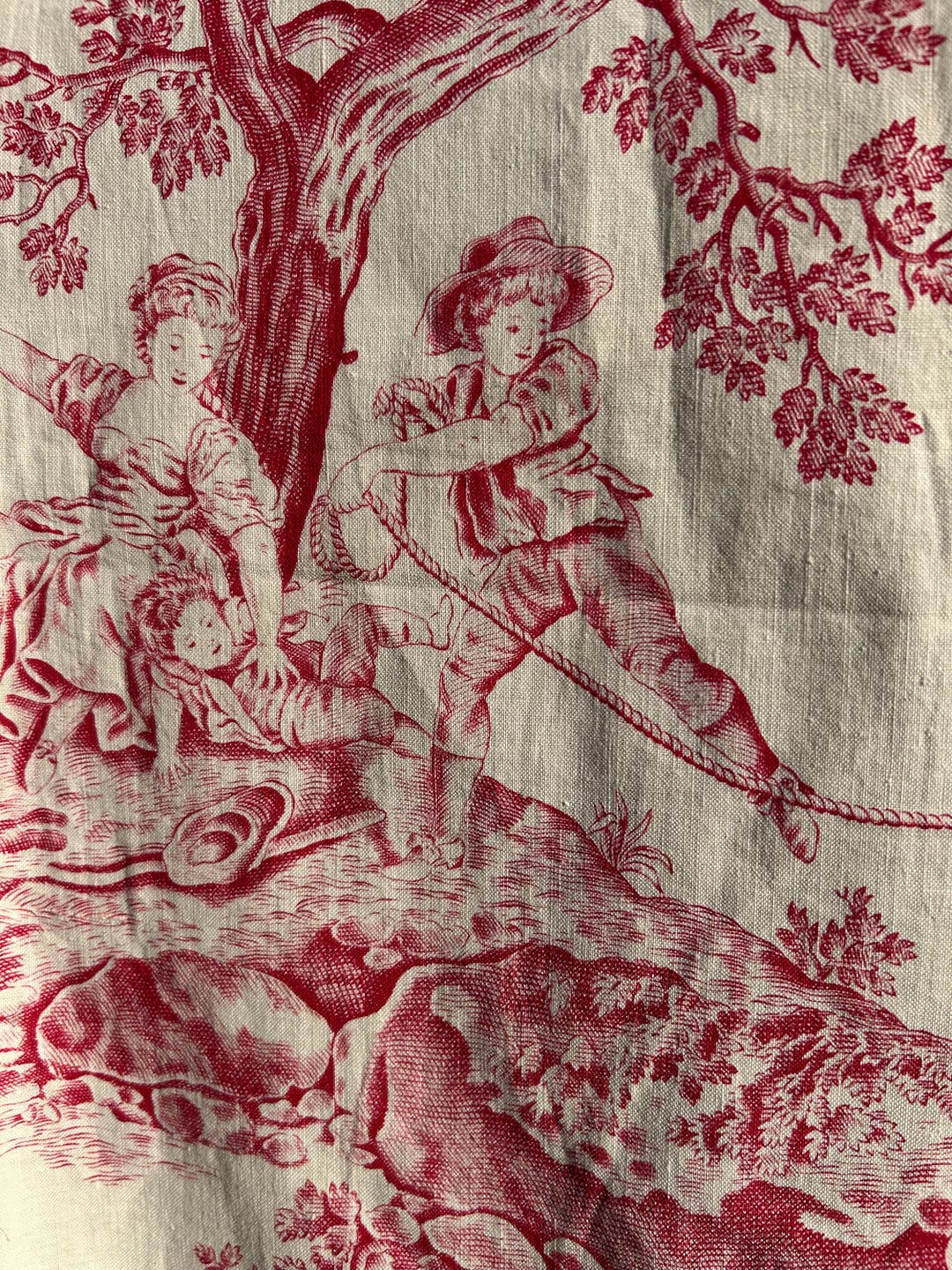 Pinterest Raspberry Toile Antique C1880 French Raspberry Toile De Jouy Period Design Cotton Panel ...
