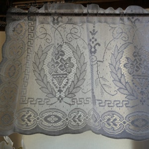Floral Cotton Lace Curtain Valance: Period Design, 60&quot; x 18&quot;