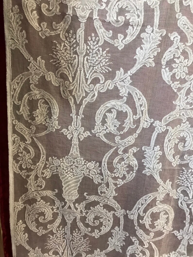 Seraphina Scottish Cotton Madras Lace Curtain Panelling Etsy