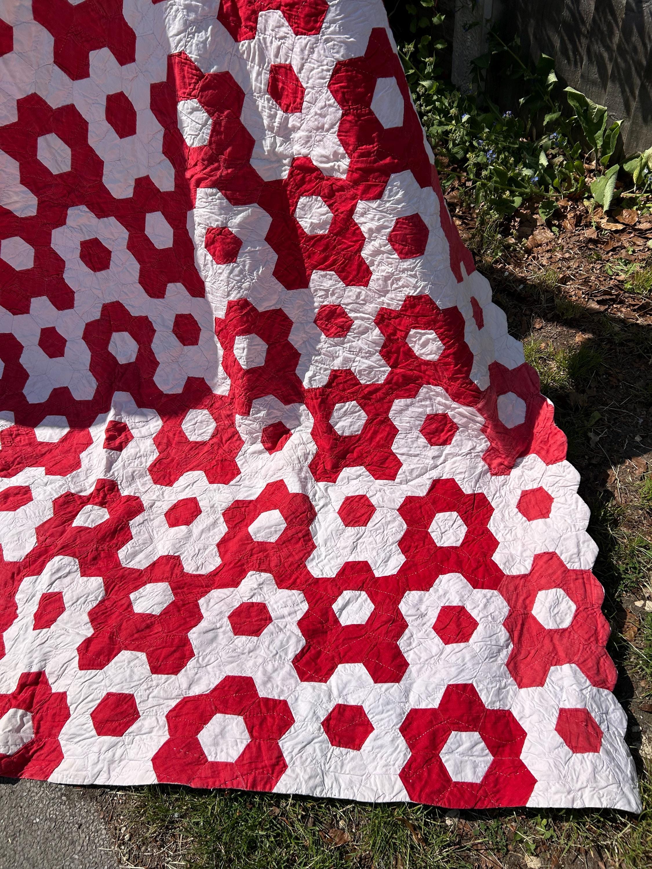 Antique yoyo quilt - Etsy 日本