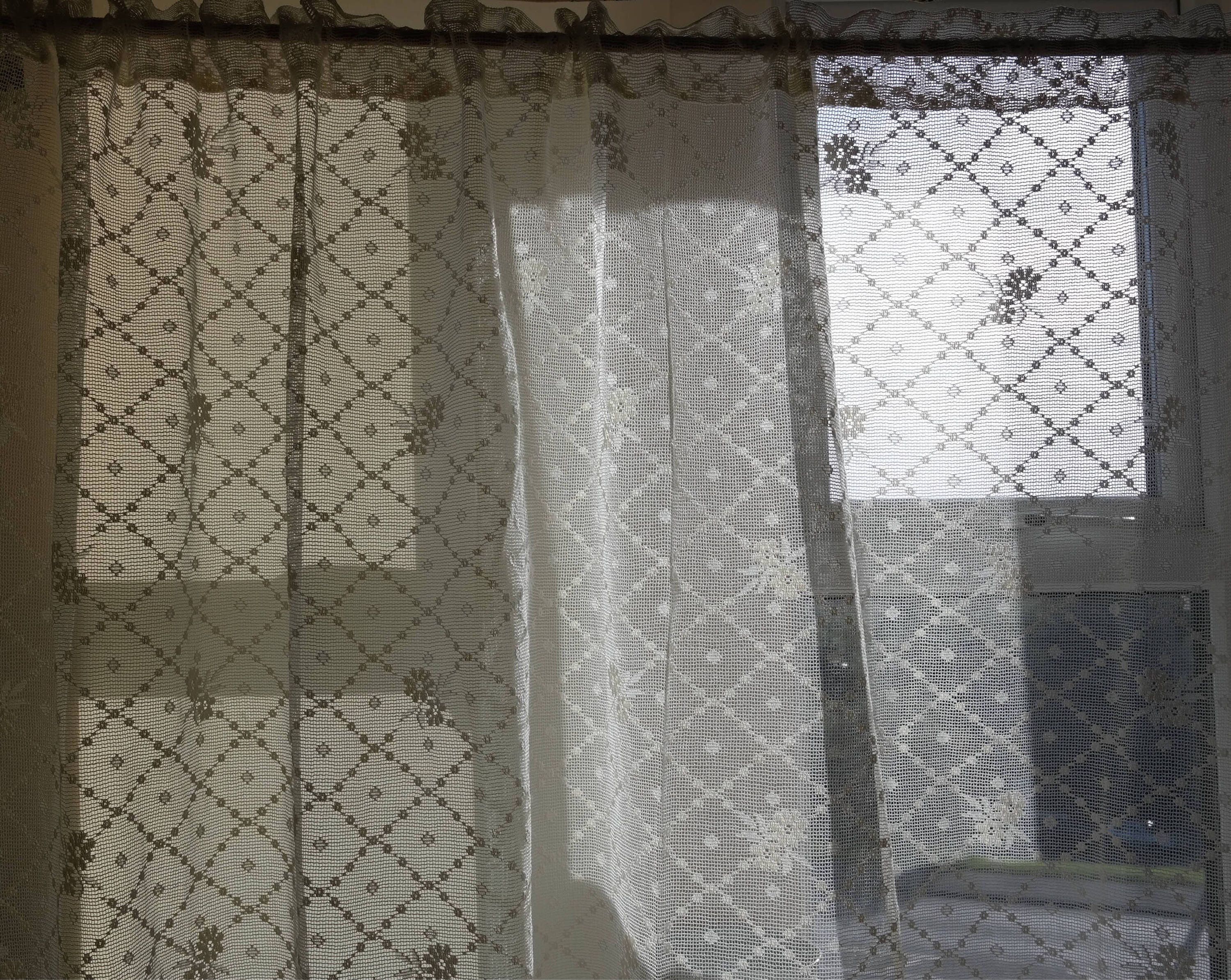 ♡薔薇 バラ フィレレース フランスアンティークカーテン