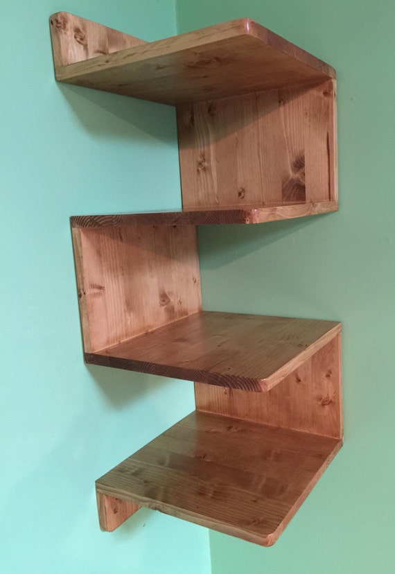 corner shelf unit wood