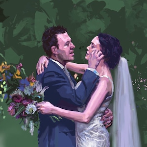 Custom Drawn Portrait, Quick 24-48 HR Turnaround, Personalized Drawing, Custom Paintjng, Couple Illustration, Portrait for Couples