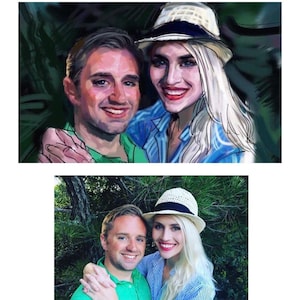 Custom Couple Portrait, 24-48 HR Turnaround, Personalized Portrait, Custom Illustration, Couple Illustration, Portrait Couples