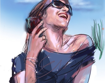 Custom Portrait Illustration, Custom Fashion Illustration, Custom Portrait, Custom Illustration, Portrait Illustration