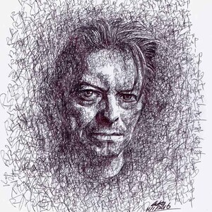 Digital Portrait of David Bowie  ( A )