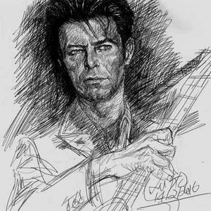 Print of David Bowie, Fan Art, Original Artwork, Digital Download (b)