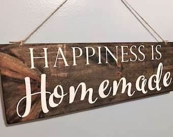 Farmhouse Kitchen Vinyl Decal Free Shipping 1504 Happiness Is Handmade
