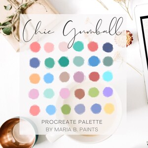 Digital color palette for Procreate App, Candy Gum ball inspired Colors, Nursery Art, Digital decor, Procreate Color Palette, Graphics