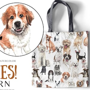 Patrón sin costuras del perro del cachorro, uso para la tela, papel pintado, envoltura de regalo, scrapbooking y más, Furbaby, Mascotas, Perros, Repetición, Descarga digital