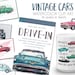 Watercolor Clipart Vintage Cars, Car Show, Automobiles, Auto, Vehicle, GTO, Thunderbird, Bug Mechanic Printable Art Classic Cars