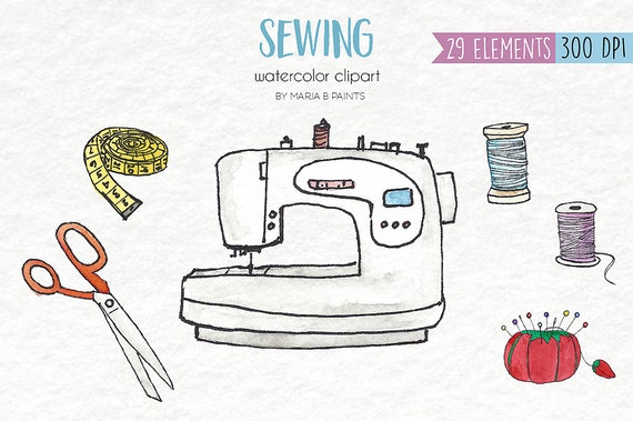 Watercolor Clip Art Sewing Personal Use Sewing Machine Etsy Classy Bobbin Pin Sewing Machine Watercolor Clip Art Sewing Personal Use Sewing Machine Etsy Classy Bobbin Pin Sewing Machine
