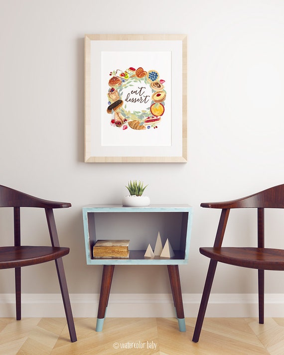 Watercolor Clip Art French Pastry Personal Use Instant Download Sweets Treat Bakery Patisserie Tarte Creme Brulee Eclair Macaron