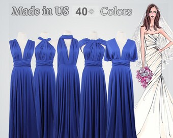 Royal Blue Bridesmaid Dress Etsy
