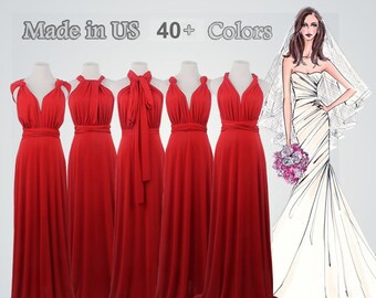 red convertible dress