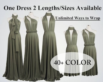 olive green multiway dress