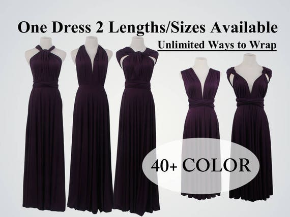 eggplant evening dress