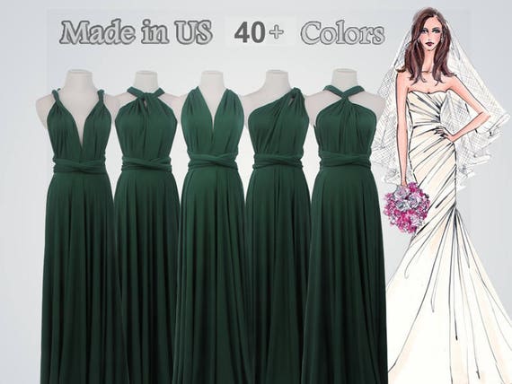 deep green bridesmaid dresses