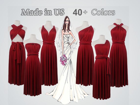 wine colored wrap dress