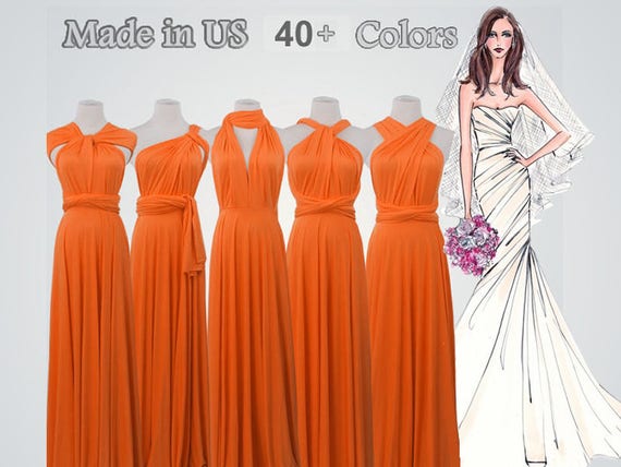 long orange gown