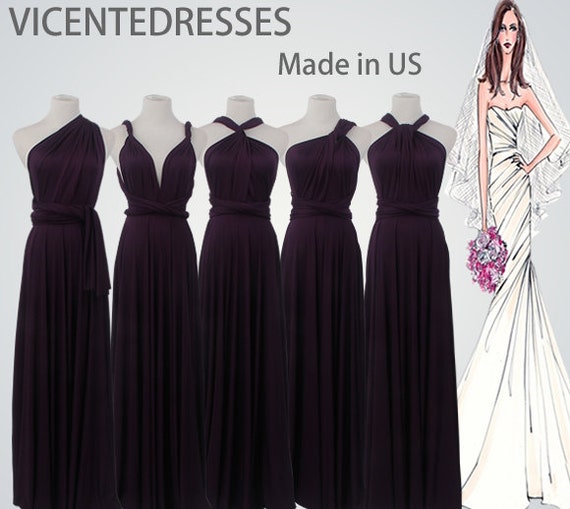 Purple Bridesmaid Dresslong Bridesmaid Dresspurple | Etsy