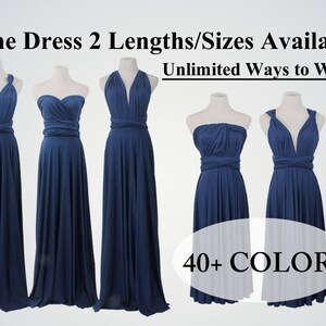 Navy Blue bridesmaid dress Long infinity dress Multiway dress light blue bridesmaid dress infinity wrap dress navy bridesmaid dress