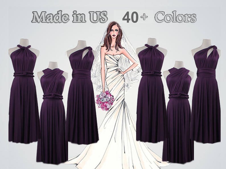 Dark Purple Knee Length Dress