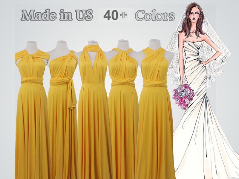 Bright Yellow Bridesmaid Dresses 4