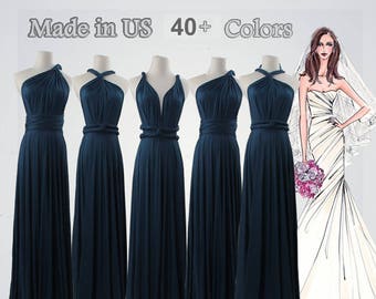 Blue Infinity Dress long bridesmaid dress infinity bridesmaid dress long infinity dress bridesmaid convertible wrap dress prom dress