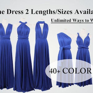 Royal Blue Bridesmaid dress long infinity dress bridesmaid short convertible dress maternity gown prom dress multiway dress party dress image 2