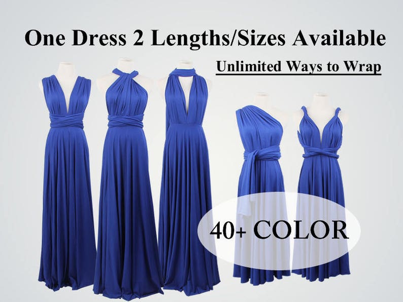 Royal Blue Bridesmaid dress long infinity dress bridesmaid short convertible dress maternity gown prom dress multiway dress party dress image 2