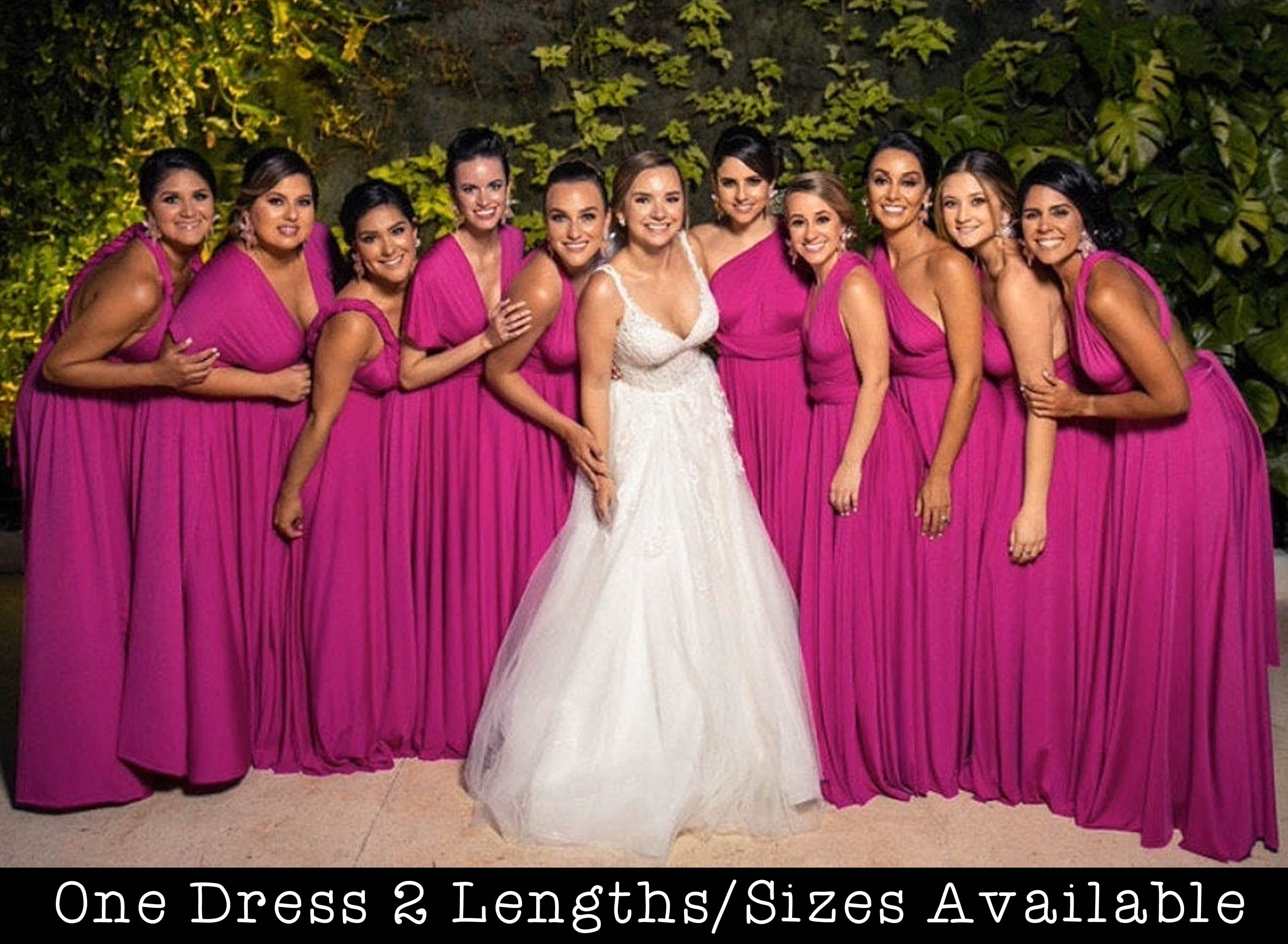 fuchsia bridesmaid dress